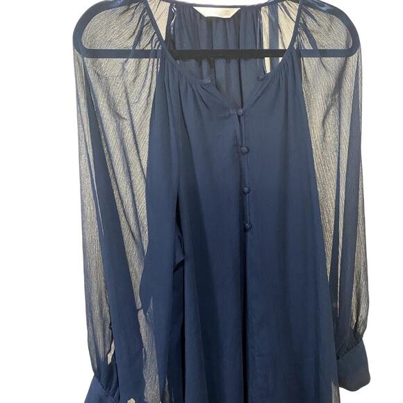 Lauren Conrad Navy Blue Blouse - Size XXL (EUC) - Picture 1 of 7